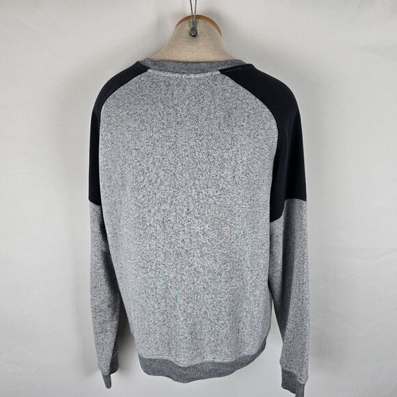 Frank & Oak Sweatshirt Men's XL Long Sleeve Colorblock Gray & Black - Picture 3 of 16
